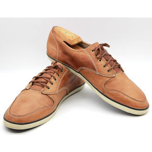 Element Mens Recycled Vegan Tan Brown Leather Skateboard Shoes Size 11